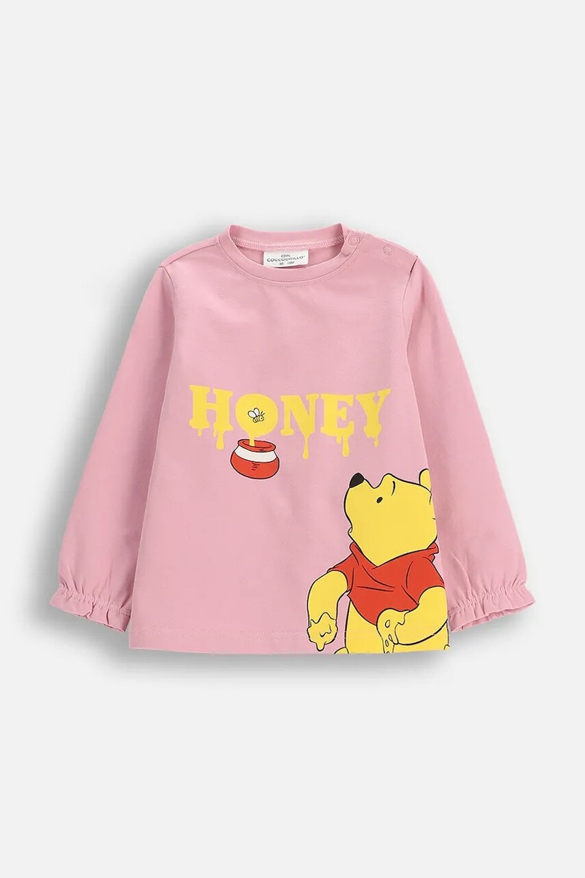 Detské bavlnené tričko s dlhým rukávom Coccodrillo