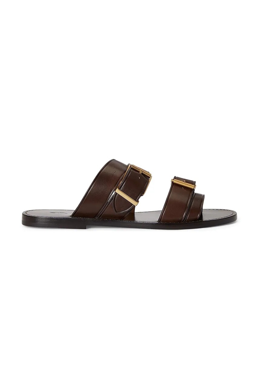 Kožené žabky Polo Ralph Lauren Bkle Slide