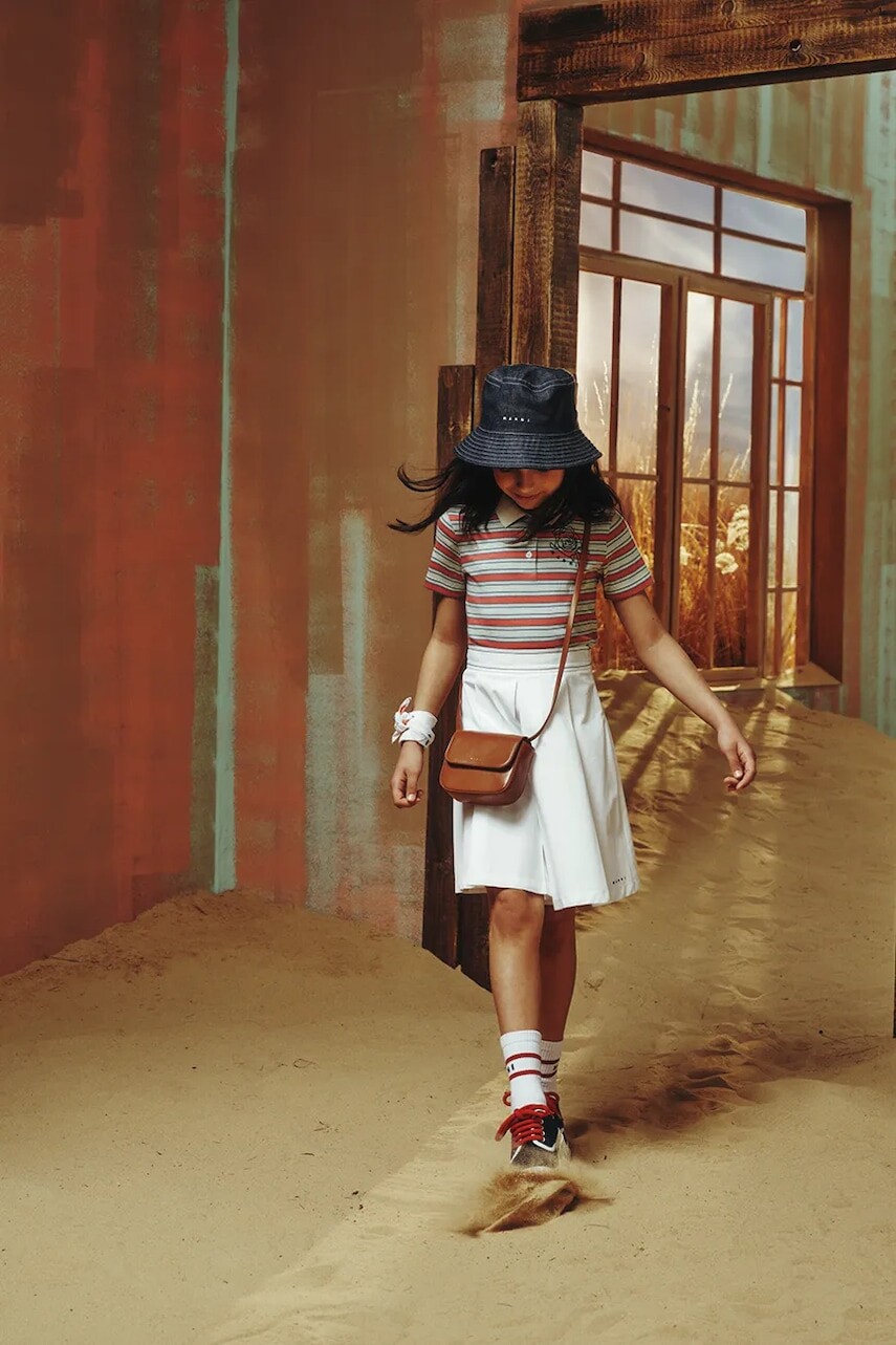 Detská džínsová čiapka Marni MF49U HAT