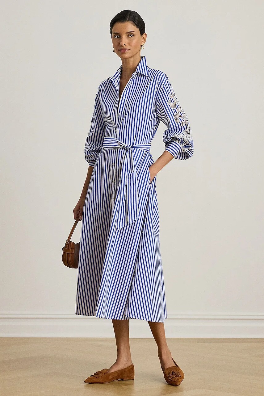 Bavlnené šaty Lauren Ralph Lauren