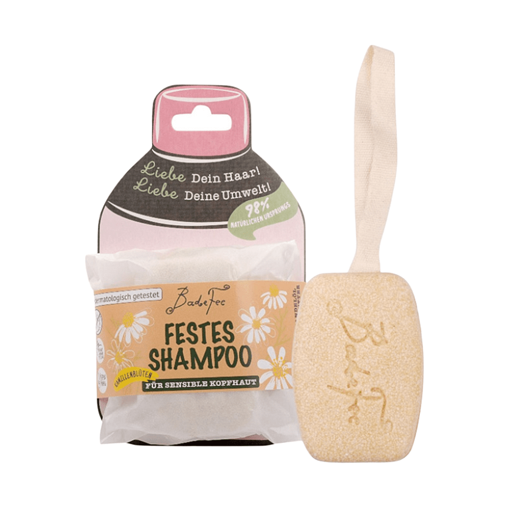 BADEFEE Tuhý šampón Camomile Blossoms 80 g