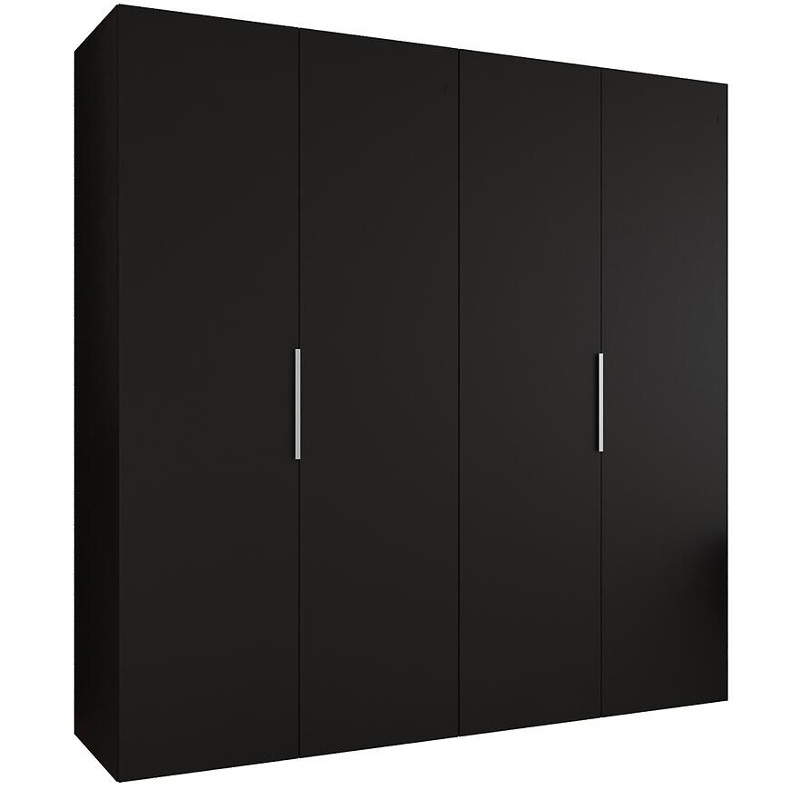 Skriňa Marbella I 200 čierna/strieborný