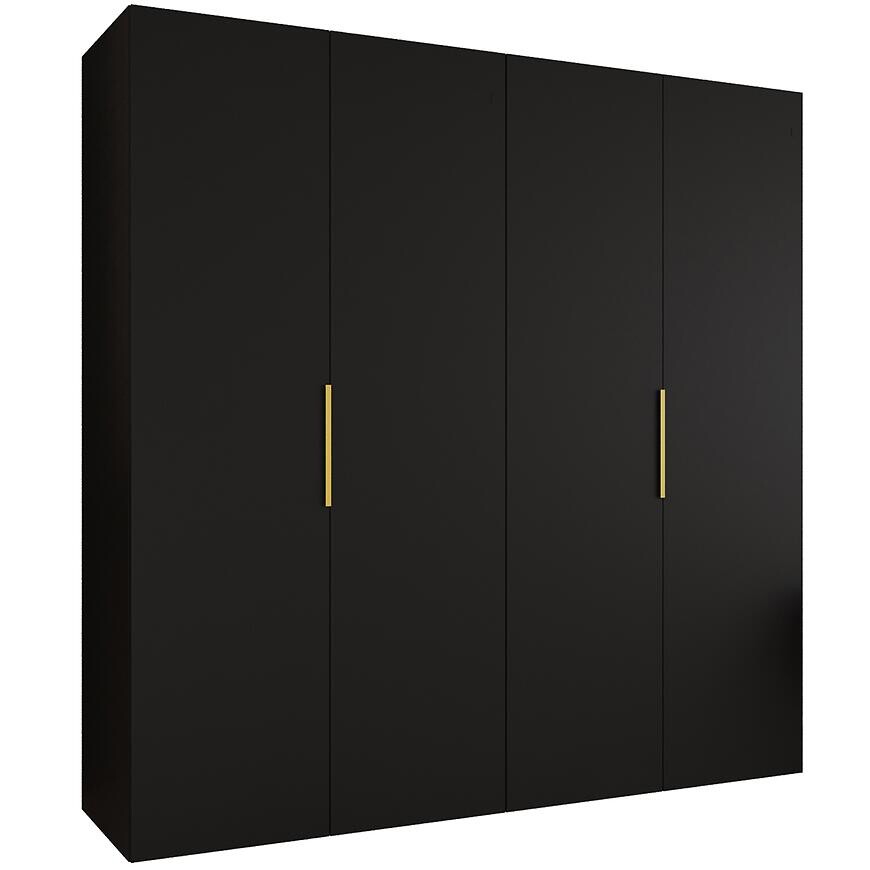 Skriňa Marbella I 200 čierna/zlatá