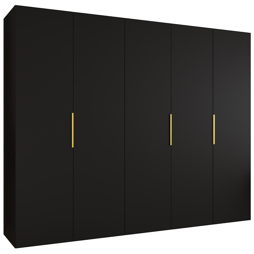 Skriňa Marbella I 250 čierna/zlatá