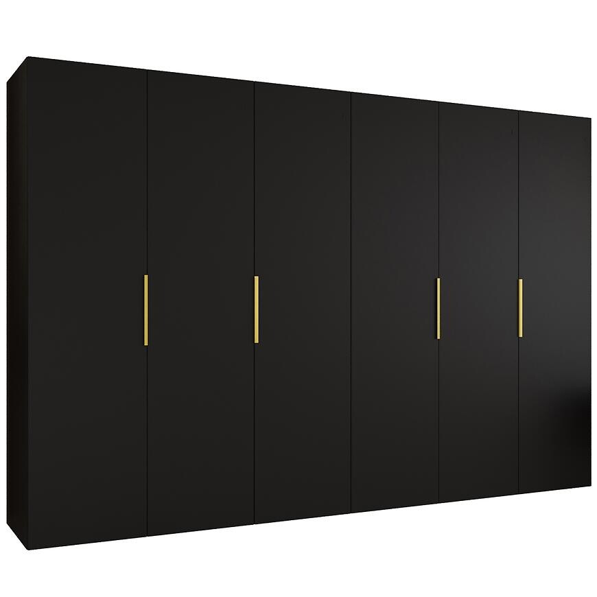 Skriňa Marbella I 300 čierna/zlatá