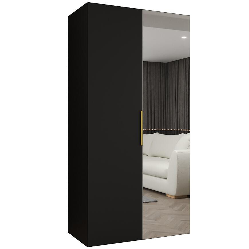 Skriňa Marbella II 100 čierna/zlatá