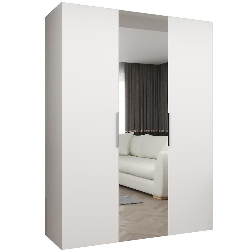 Skriňa Marbella II 150 biela/strieborný