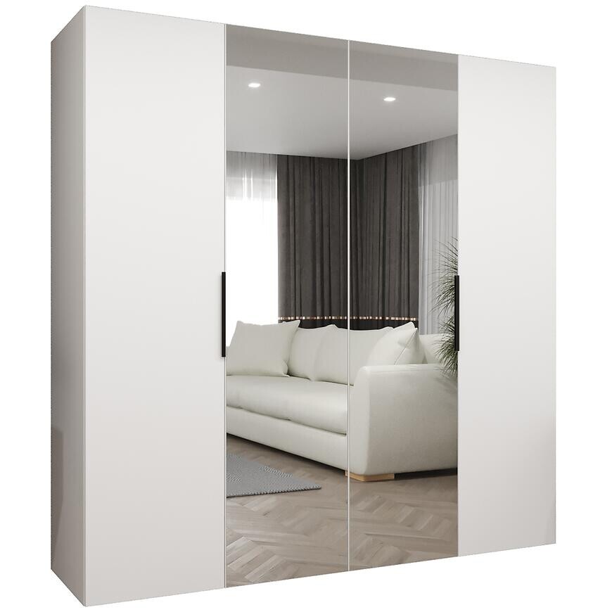 Skriňa Marbella II 200 biela/čierna