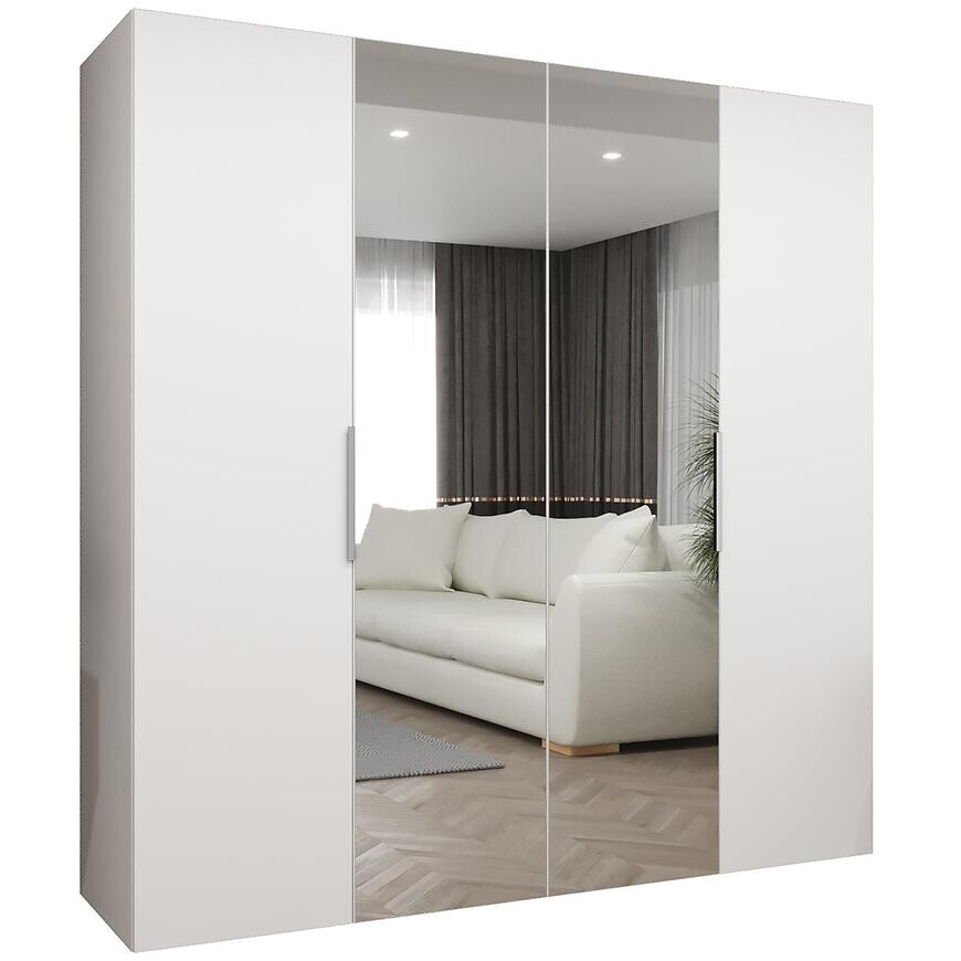 Skriňa Marbella II 200 biela/strieborný