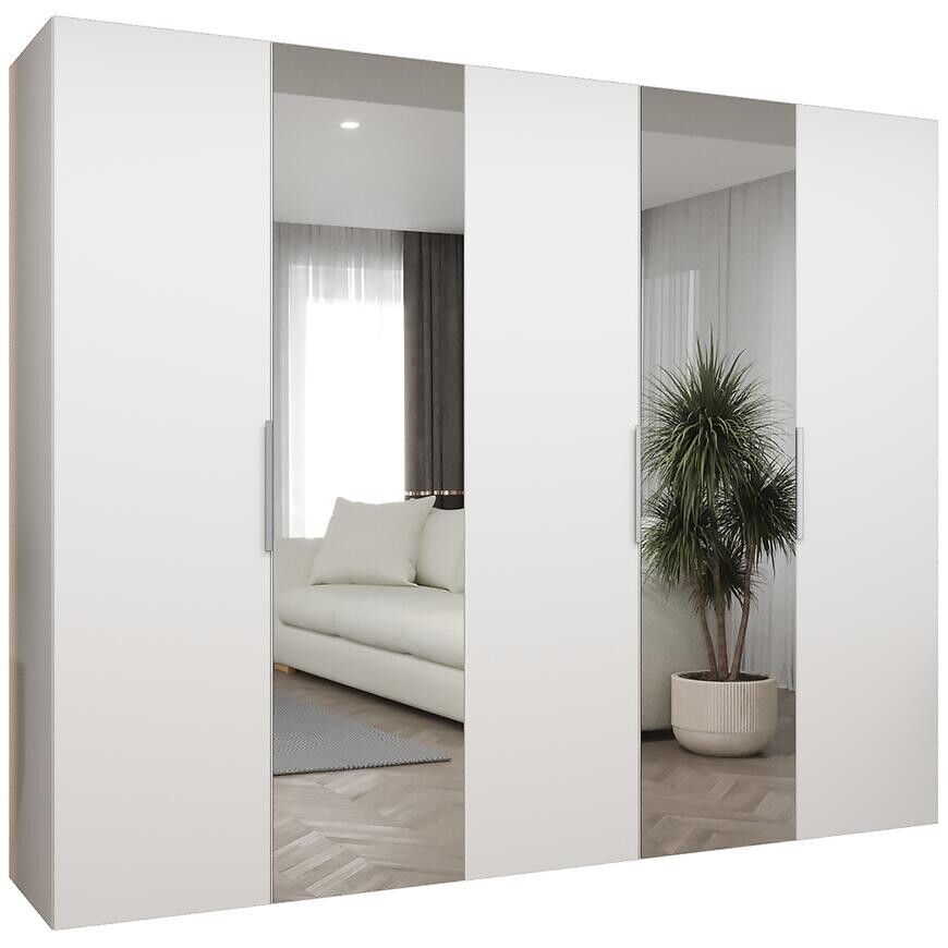 Skriňa Marbella II 250 biela/strieborný