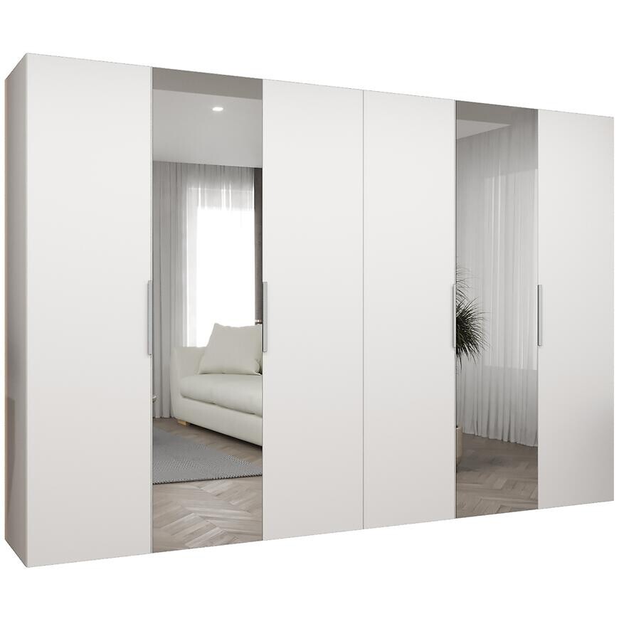 Skriňa Marbella II 300 biela/strieborný