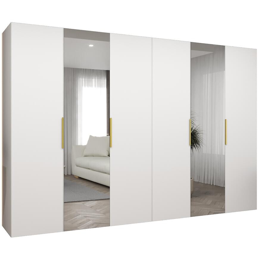 Skriňa Marbella II 300 biela/zlatá