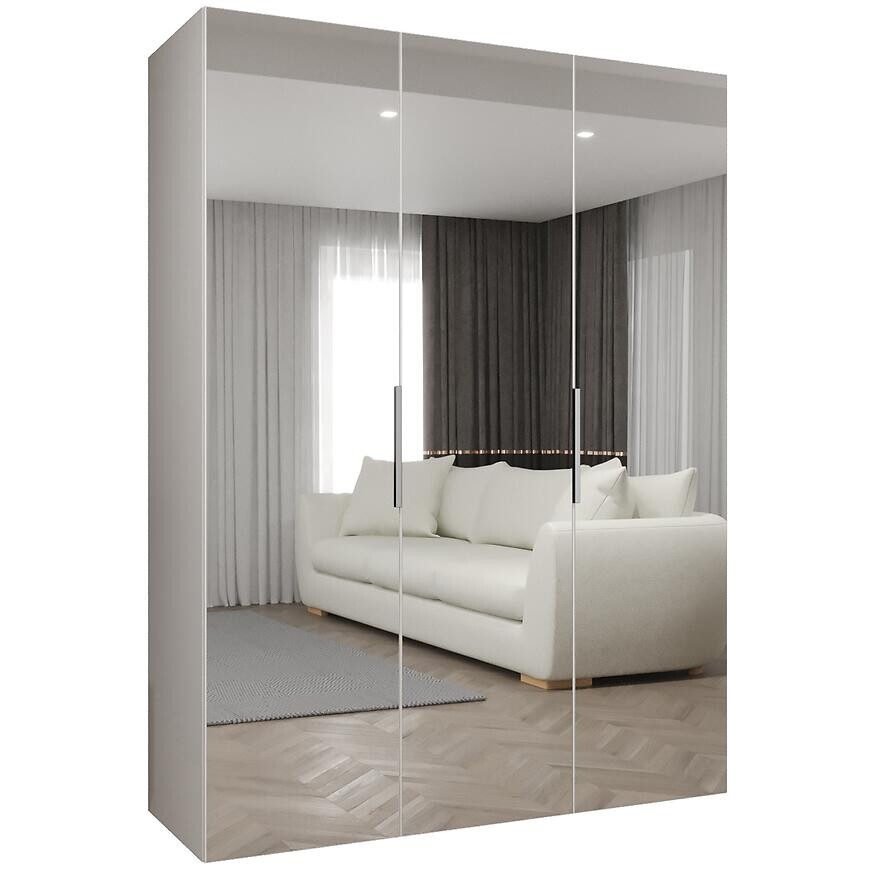 Skriňa Marbella III 150 biela/strieborný