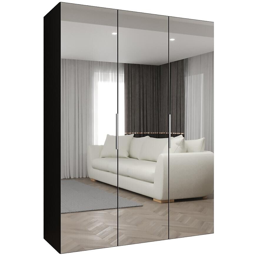 Skriňa Marbella III 150 čierna/strieborný