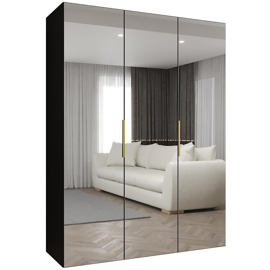 Skriňa Marbella III 150 čierna/zlatá