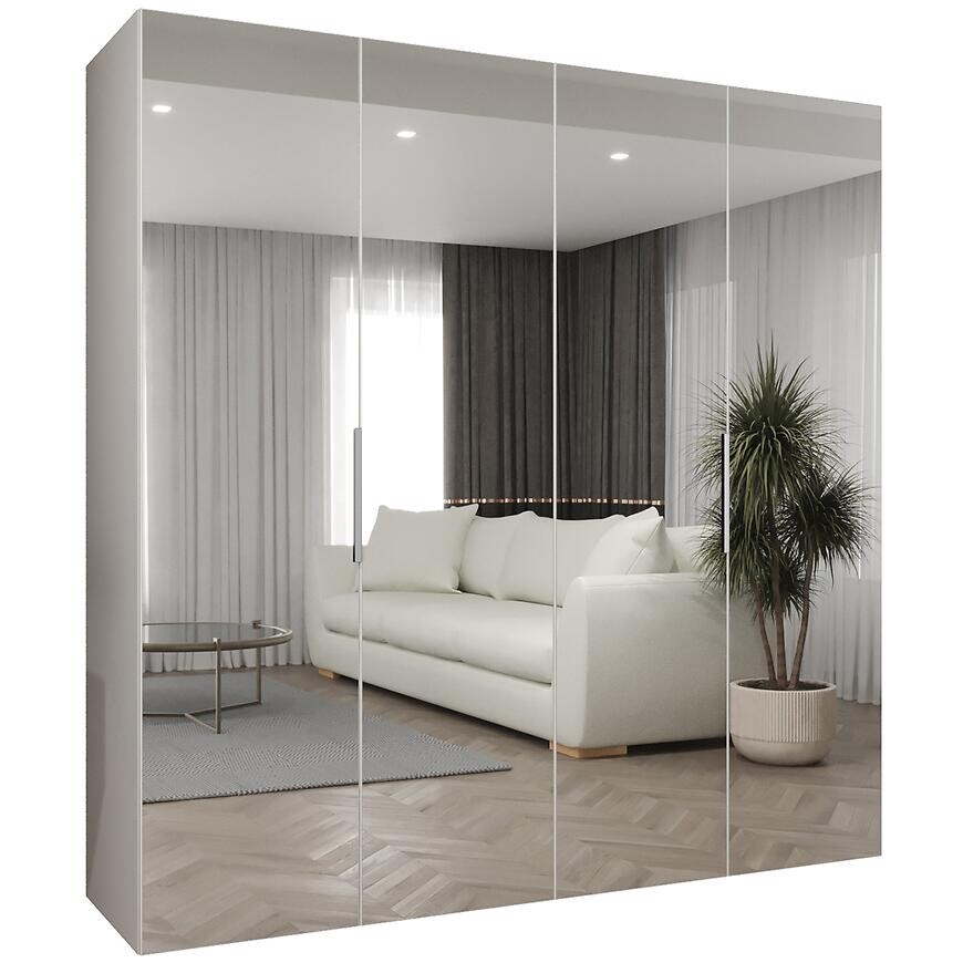 Skriňa Marbella III 200 biela/strieborný