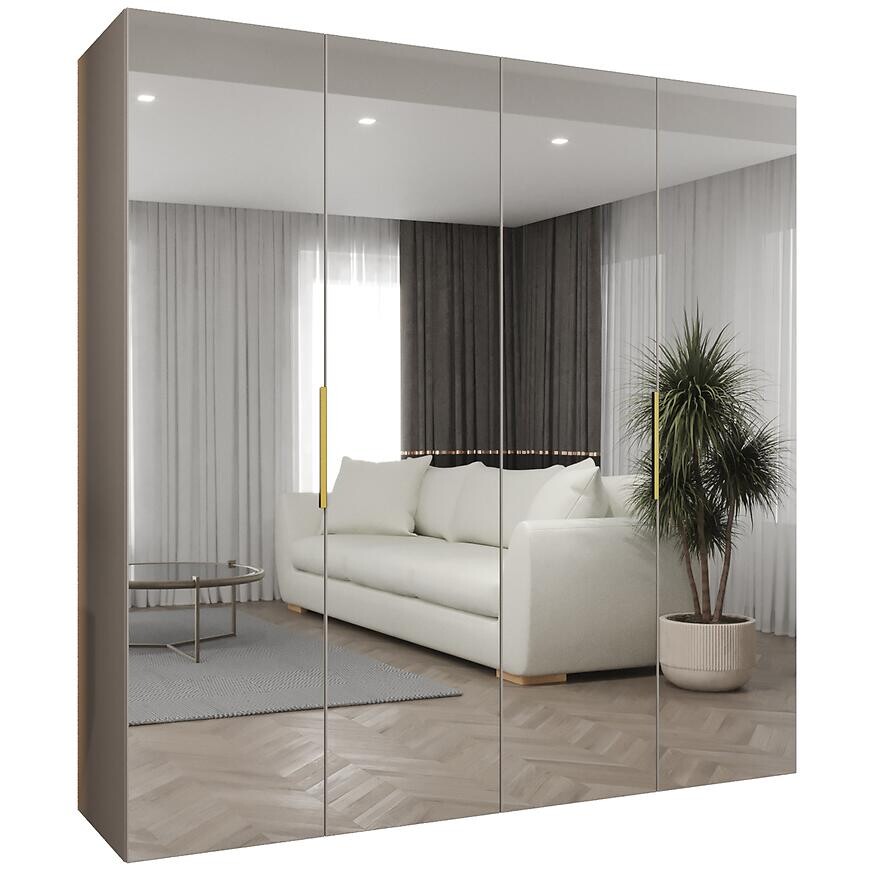 Skriňa Marbella III 200 kašmír/zlatá