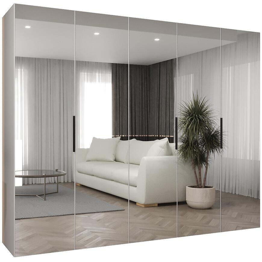 Skriňa Marbella III 250 biela/čierna