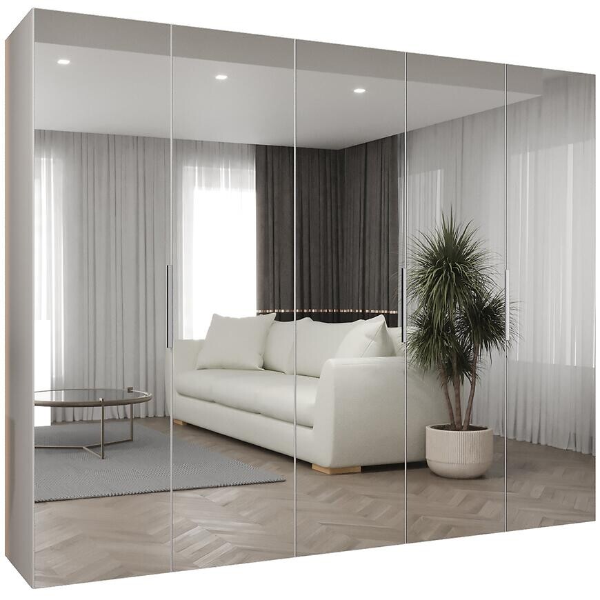 Skriňa Marbella III 250 biela/strieborný