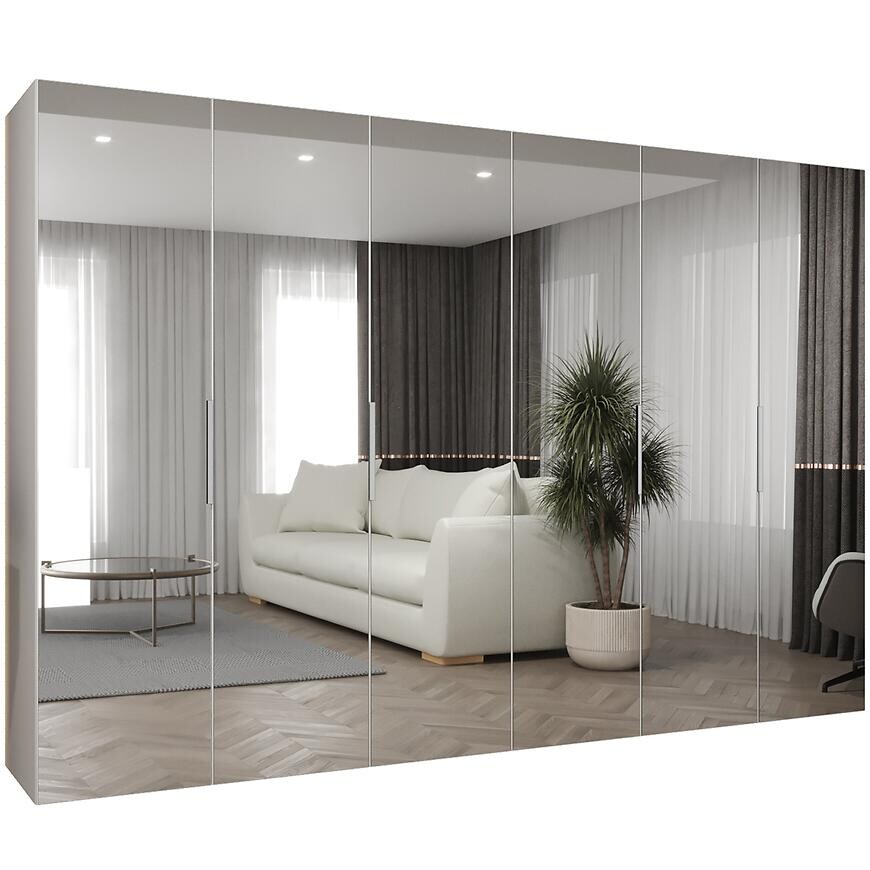 Skriňa Marbella III 300 biela/strieborný