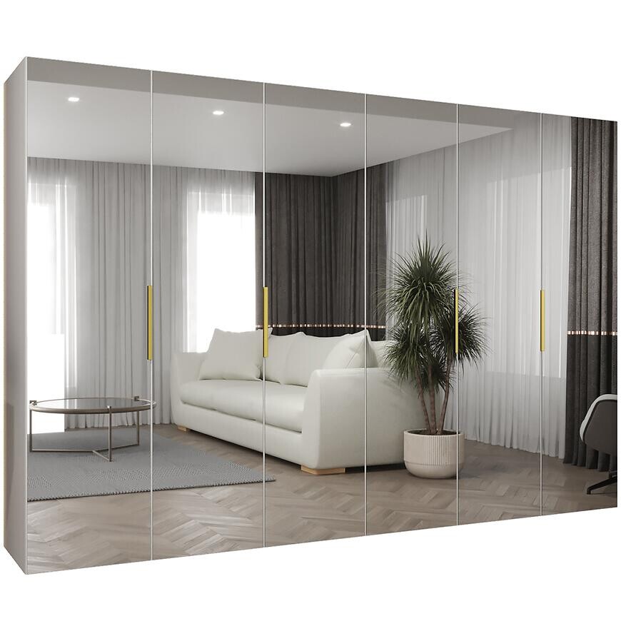 Skriňa Marbella III 300 biela/zlatá