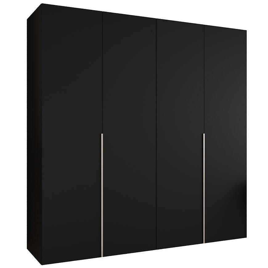 Skriňa Alicante I 200 čierna/strieborný