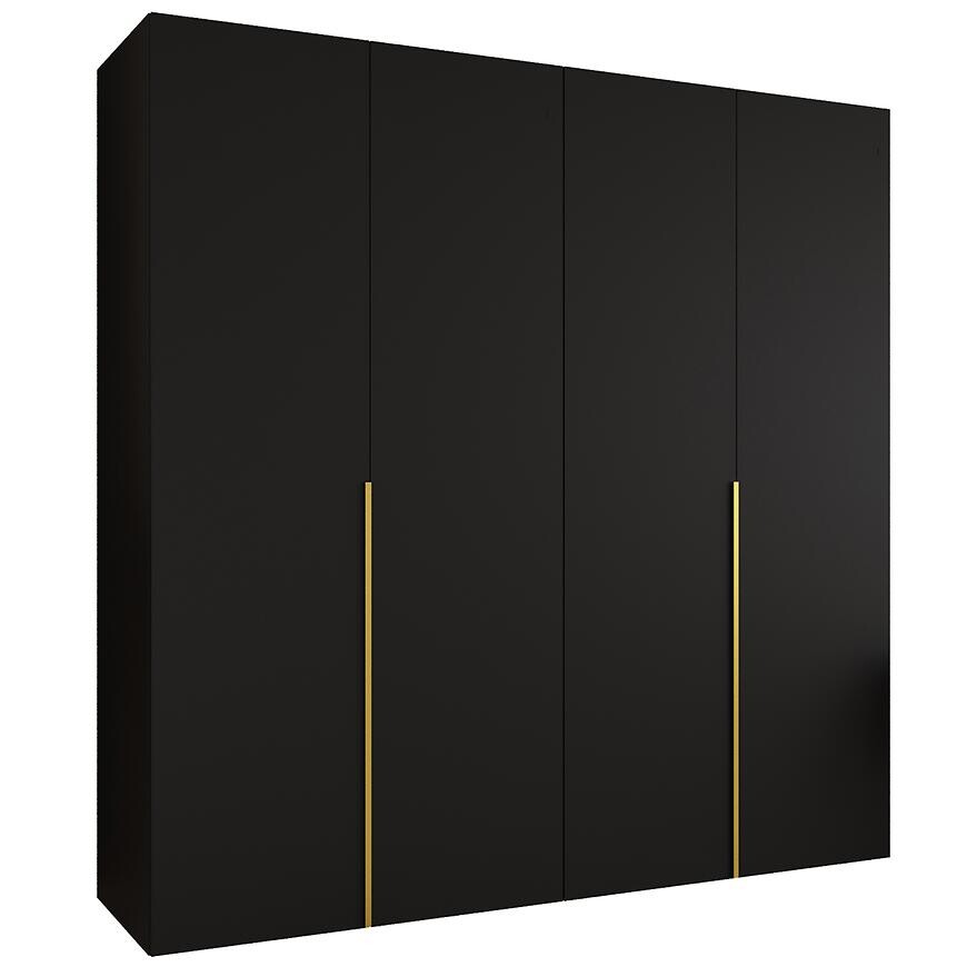 Skriňa Alicante I 200 čierna/zlatá