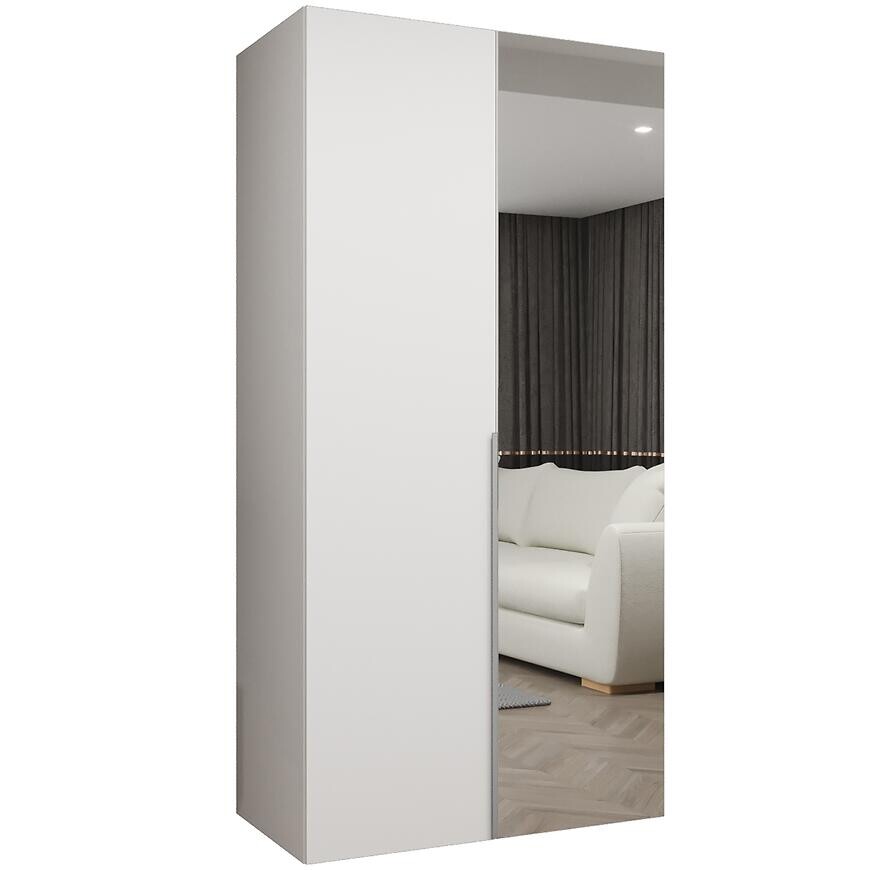 Skriňa Alicante II 100 biela/strieborný