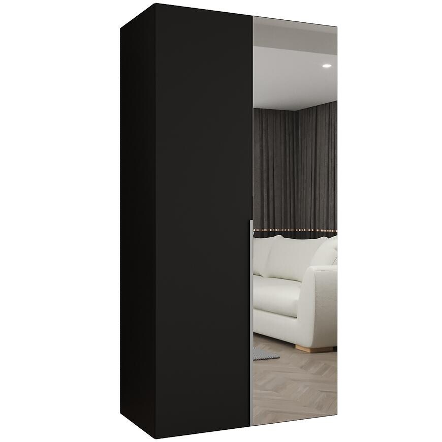 Skriňa Alicante II 100 čierna/strieborný