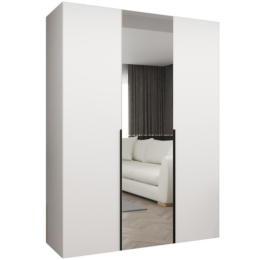 Skriňa Alicante II 150 biela/čierna