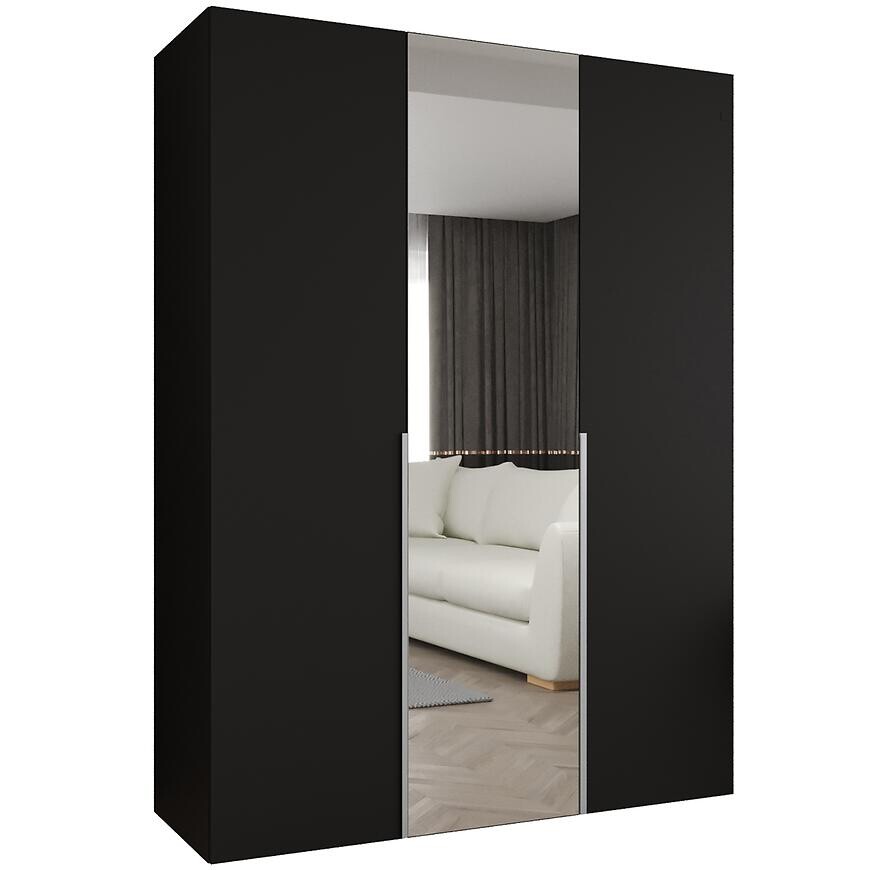 Skriňa Alicante II 150 čierna/strieborný