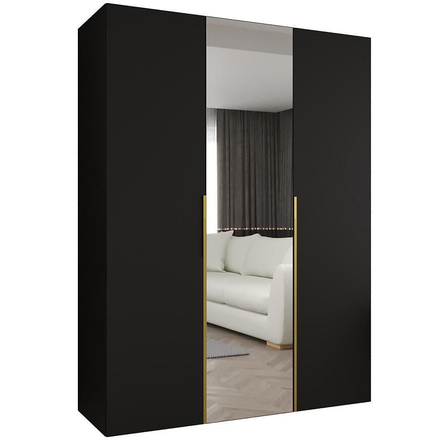 Skriňa Alicante II 150 čierna/zlatá
