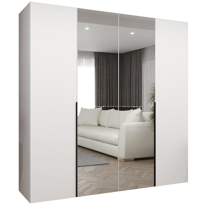 Skriňa Alicante II 200 biela/čierna