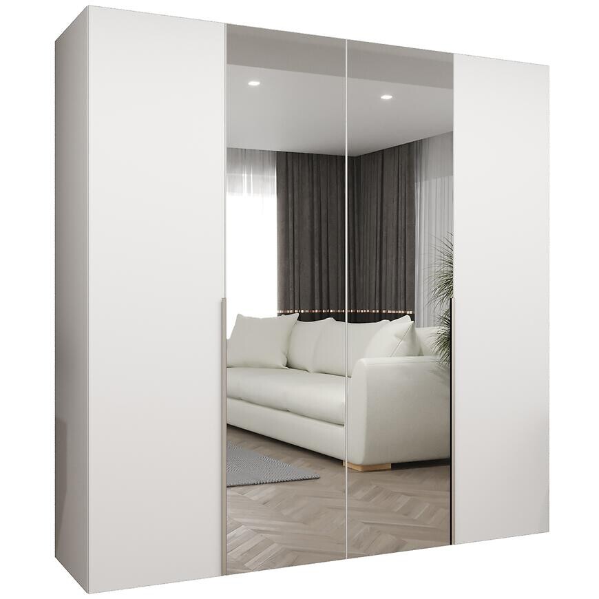 Skriňa Alicante II 200 biela/strieborný