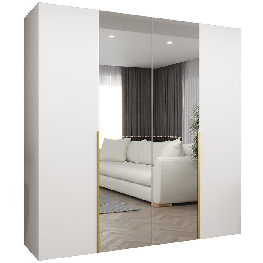 Skriňa Alicante II 200 biela/zlatá