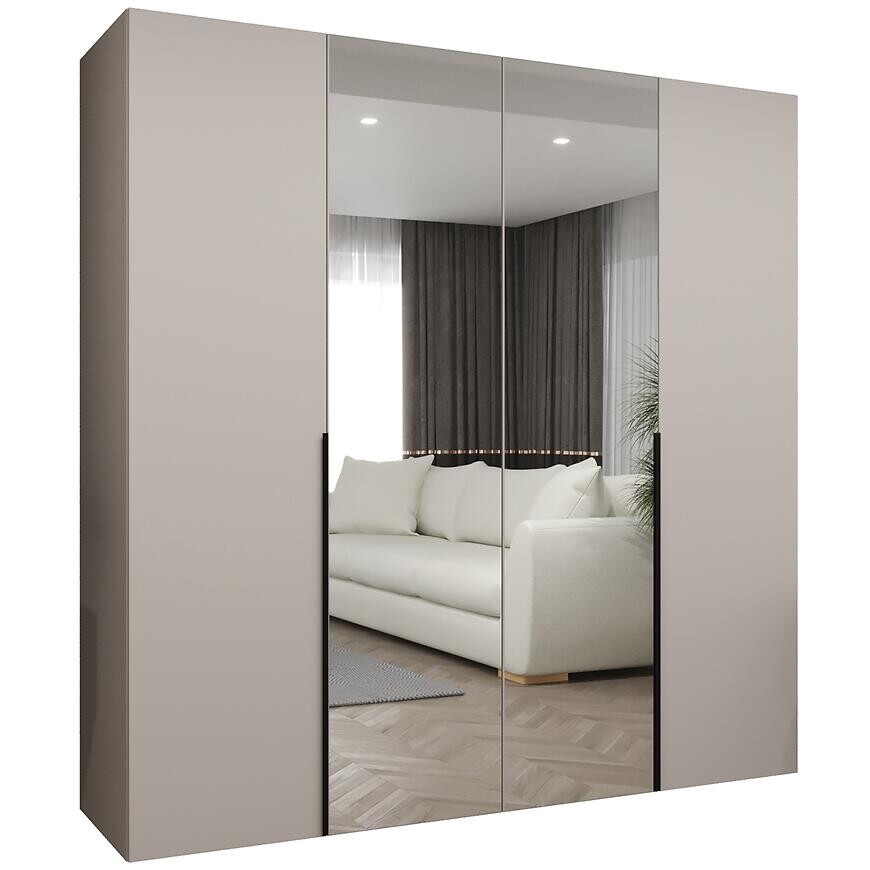 Skriňa Alicante II 200 kašmír/čierna