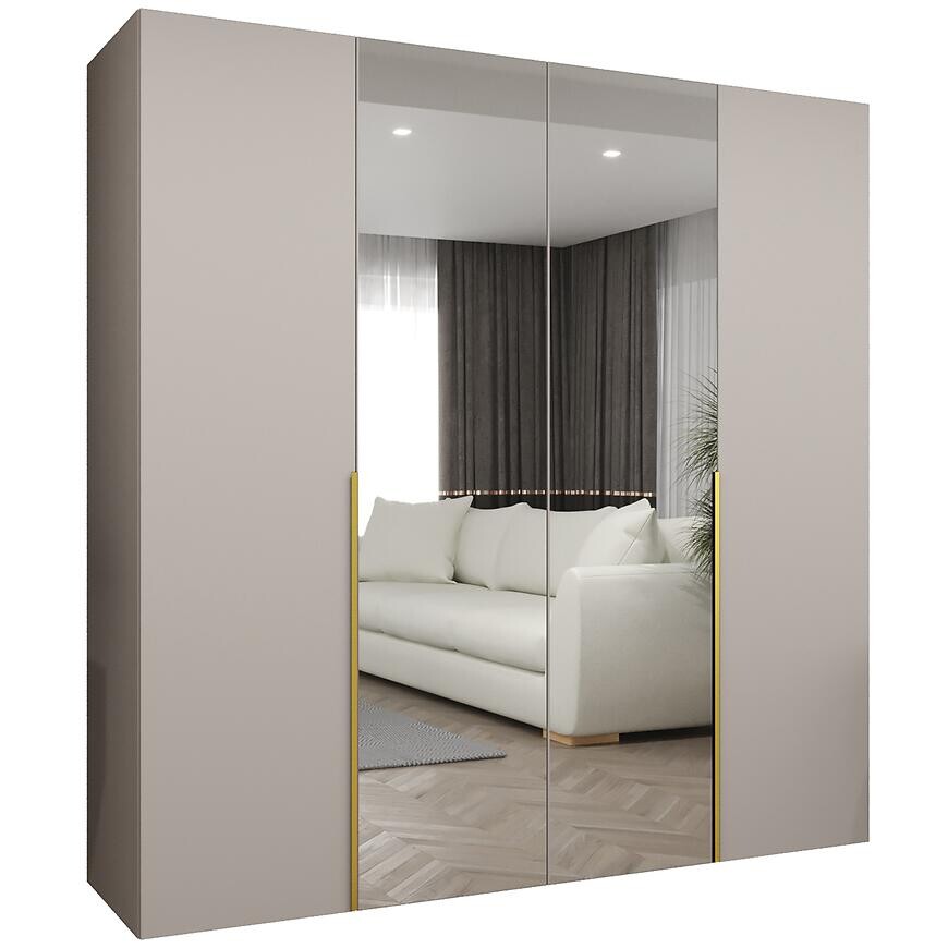 Skriňa Alicante II 200 kašmír/zlatá