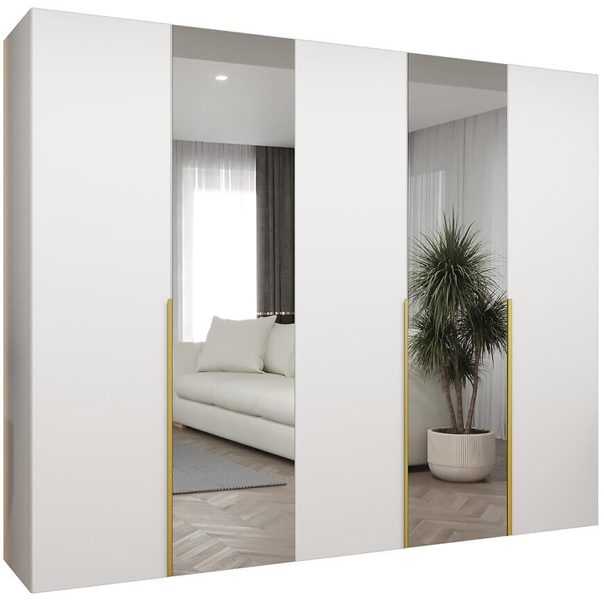 Skriňa Alicante II 250 biela/zlatá