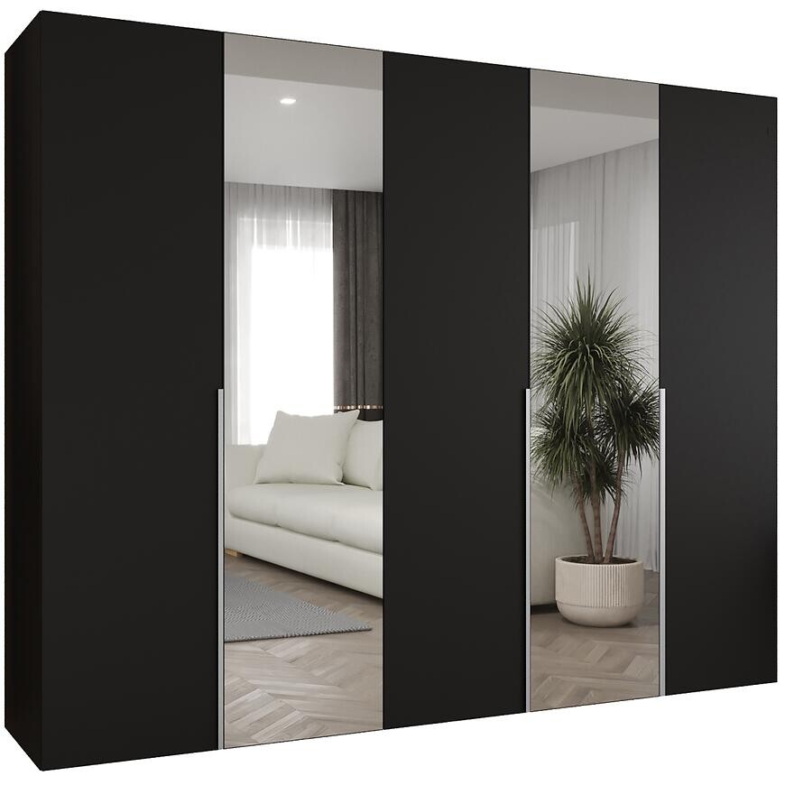 Skriňa Alicante II 250 čierna/strieborný