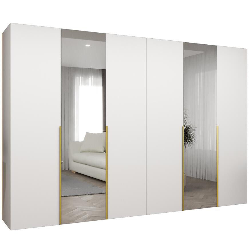 Skriňa Alicante II 300 biela/zlatá