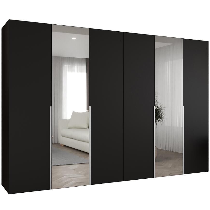 Skriňa Alicante II 300 čierna/strieborný