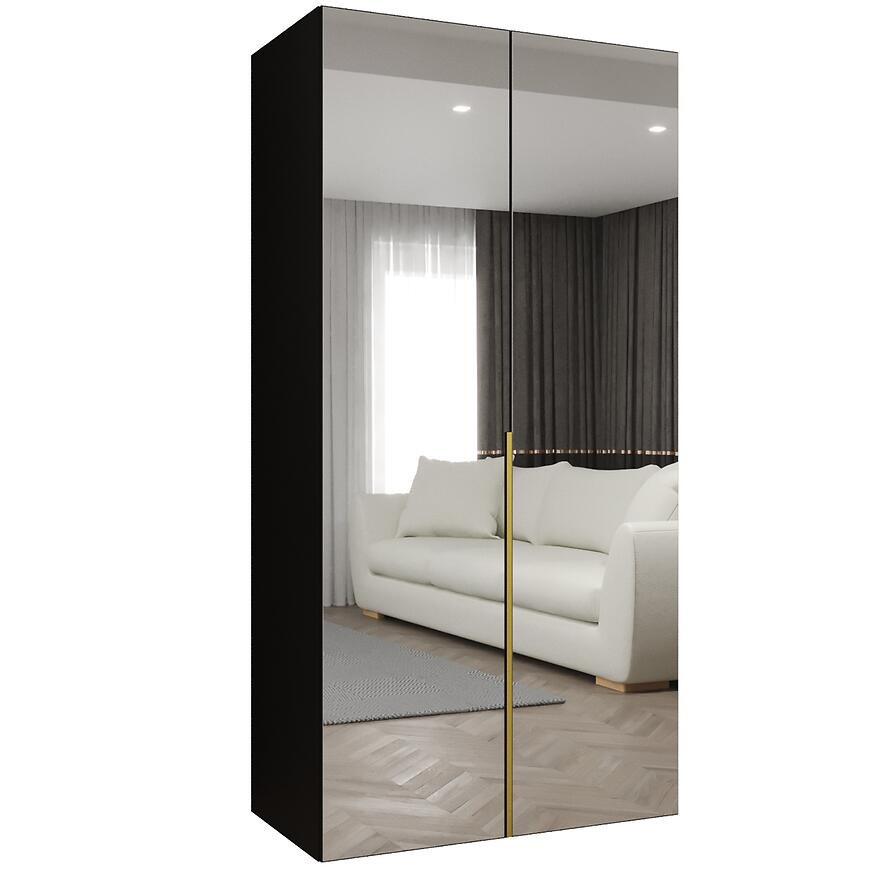 Skriňa Alicante III 100 čierna/zlatá