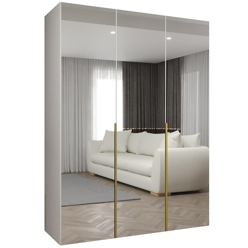 Skriňa Alicante III 150 biela/zlatá