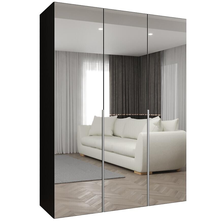 Skriňa Alicante III 150 čierna/strieborný