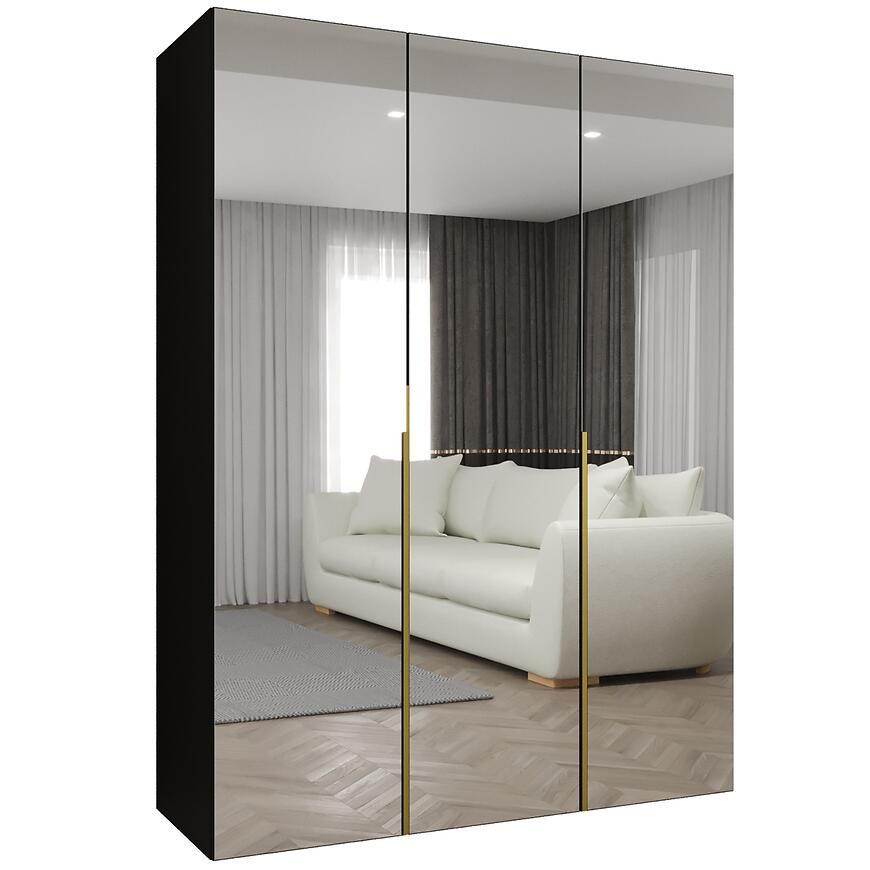 Skriňa Alicante III 150 čierna/zlatá