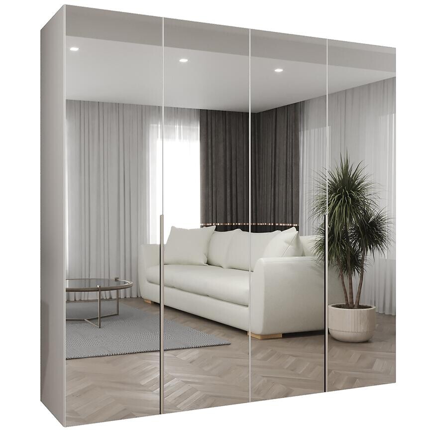 Skriňa Alicante III 200 biela/strieborný