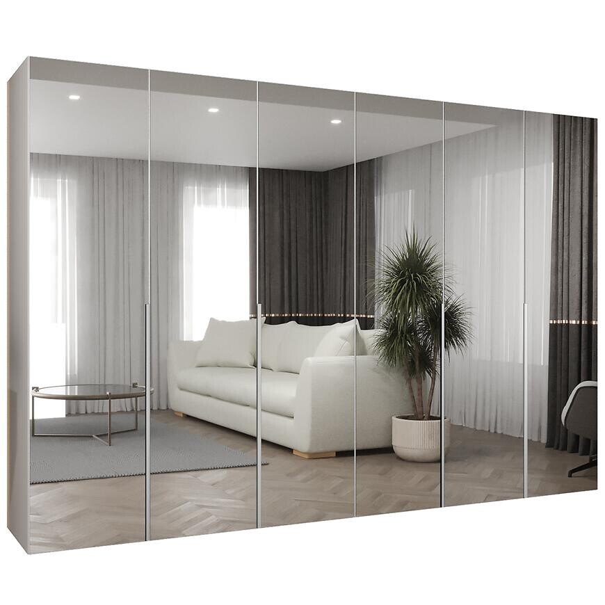 Skriňa Alicante III 300 biela/strieborný