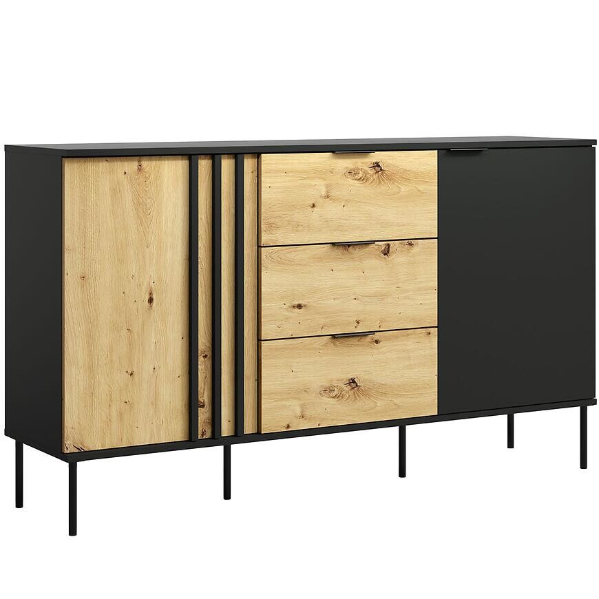 Komoda 2D3SZ RiminI 03 čierna/artisan