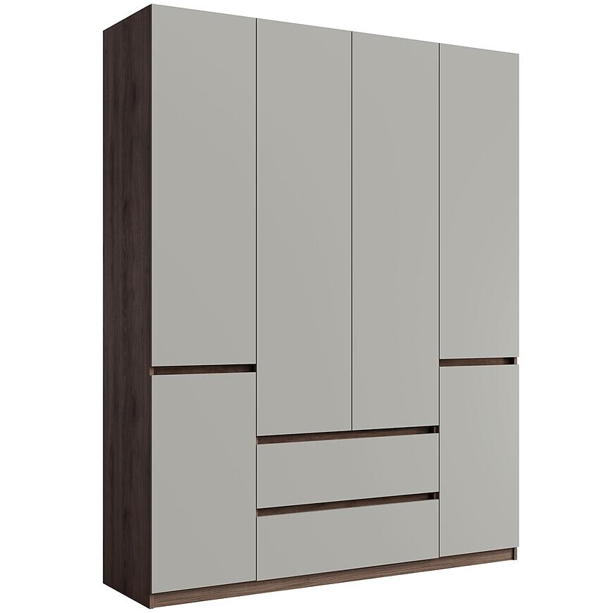 Skriňa Madison 6D 2SZ 46 sivý/orech elegant