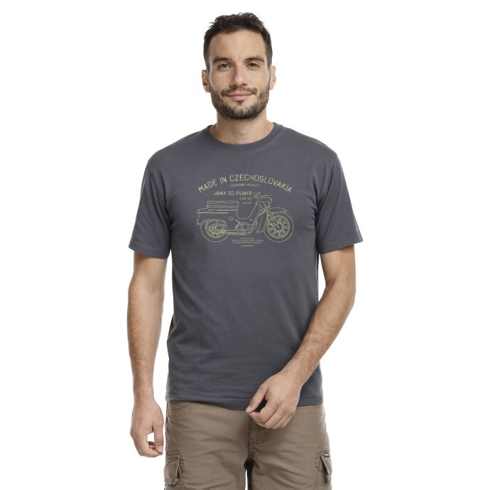 Bushman Pánske tričko Legend Jawa 20. tmavošedé M